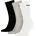 Unisex Sportsocken 3er Pack Weiß/Grau/Schwarz 39-42