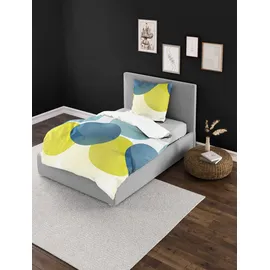 BIERBAUM Bettwäsche Mako-Satin, petrol (155x220cm, mit 1 Kissen) % 135x200cm, mit 1 Kissen