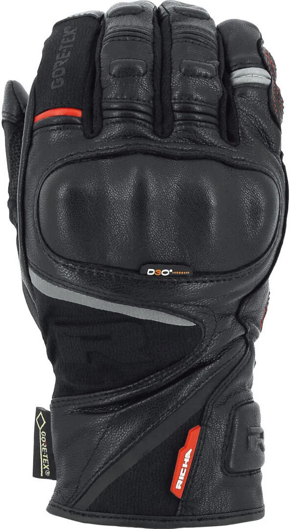 Richa Atlantic Gore-Tex waterdichte motorhandschoenen, zwart, M Voorman