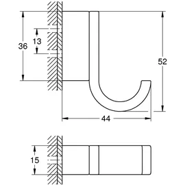 Grohe Selection Handtuchhaken Hard Graphite 41039A00