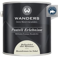 Wanders Pastell Erlebnisse 2,5L - Baumkronen im Nebel/Helles Beige - Edelmatte Wandfarbe! Küchenmöbellack und Möbelfarbe. Kreidefarbe für Holz & mehr. Hohe Deckkraft, schnell trocknend