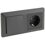 ChiliTec Schuko-Steckdose Unterputz Grau 1 St.