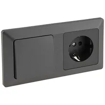 ChiliTec Schuko-Steckdose Unterputz Grau 1 St.