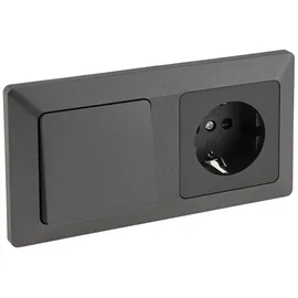 ChiliTec Schuko-Steckdose Unterputz Grau 1 St.