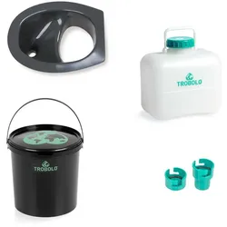 TROBOLO DIY Set 11 L Feststoffbehälter Trenntoiletten-Bausatz grau