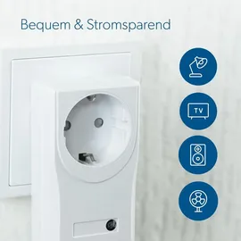 Unitec Funkfernschalterset Indoor mit Selbstlernfunktion, Funksteckdosen Set, 3 Steckdosen+ 1 Fernbedienung, weiß