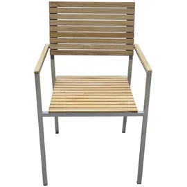 Garden Pleasure Denver Gartenstuhl 53 x 45 x 86 cm braun 4 St.