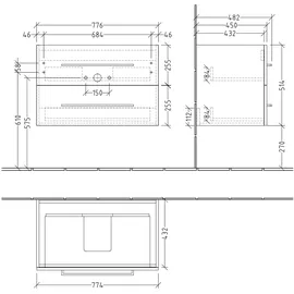 Villeroy & Boch Avento Waschtischunterschrank 2 Auszüge, A89110RH,