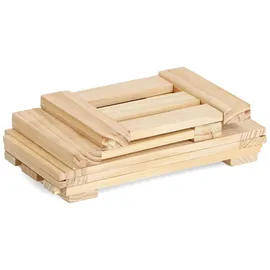 Zeller Leisten Aufbewahrungskiste 29,5 x 19,6 cm 20-tlg. braun