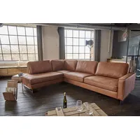KAWOLA VILNIUS 3-Sitzer Recamiere links cognac