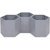 MCW Hochbeet P64-3S 264 x 77 x 100 cm Grau