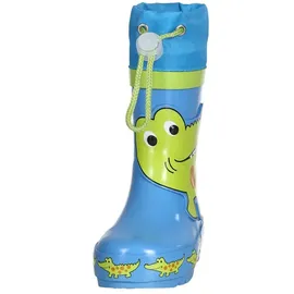 Playshoes Gummistiefel Krokodil Blau/Orange 26,5