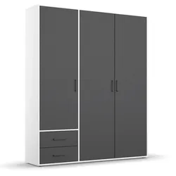 rauch BLUE Kleiderschrank Voyager 140 x 194 cm Dekor Grau, Weiß Grau /