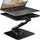 AXAGON STND-LRB Aluminiumständer mit 360°-Drehung für Laptops 10–17.3. Verstellbare Höhe und Winkel. Schwarze Version.,