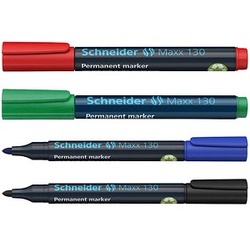 Schneider Maxx 130 Permanentmarker farbsortiert 1,0 - 3,0 mm, 4 St.