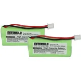 Extensilo - 2x Akku Kompatibel Mit Siemens Gigaset Al14, Al140, As14, Al14h, Al145, Al145 Duo Schnurlos Festnetz Telefon (850 Mah, 2,4 V, Nimh)