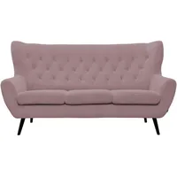Stylife 3-Sitzer-Sofa Skagen, Rosa, Holz, massiv, Uni, 187x101x95 cm, Typenauswahl, Fußauswahl, Stoffauswahl, Hocker erhältlich, Rücken echt, Armteil links, rechts, Wohnzimmer, Sofas & Couches, Sofas, 3-Sitzer Sofas