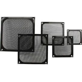 InLine Lüftergitter, Aluminium Filter, 120x120mm, schwarz