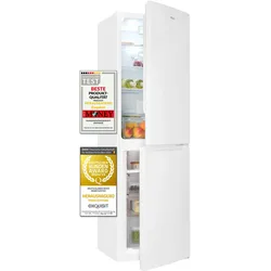 Exquisit Kühl-Gefrierkombination, Kühlschrank mit Gefrierfach, 247 Liter, Nofrost, 4-Sterne-Gefrierfach, 4 Ablagen, KGC250-85-NF-040D weiss
