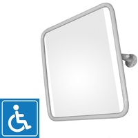 Spiegel Kippspiegel für barrierefreies Wandspiegel behindertengerecht 60x60 cm