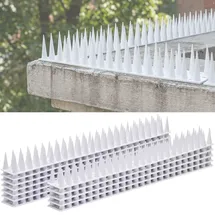 ideoon garden 12er Set Taubenspikes Weiss 5,4m - Effektive Vogelabwehr aus Polycarbonat - 3-reihige Abwehrspikes gegen Tauben, Möwen, Marder, Katzen & Eichhörnchen