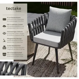 Tectake 2er Set Stuhl Lugano Mikrofaser Schwarz