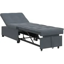 vidaXL Sofa Bett 3-in-1 Ausziehdesign Dunkelgraues Samt