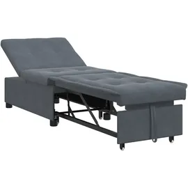 vidaXL Sofa Bett 3-in-1 Ausziehdesign Dunkelgraues Samt