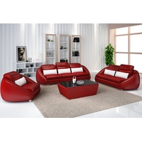 JVmoebel Sofa Luxus Sofagarnitur 3+1+1 Sitzer Wohnzimmer Designer Möbel, Made in Europe rot