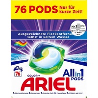 Ariel Waschmittel All-in-1 Color Plus ,76 Pods Waschladungen Fleckenentfernung