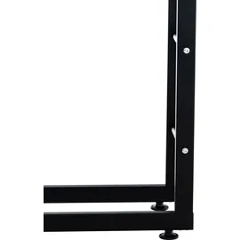 TPFLiving Kaminholzständer Kerry-II Metall 100 x 25 x 80 cm Schwarz