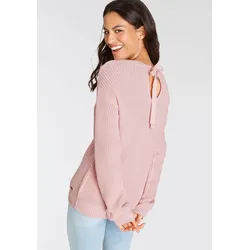Strickpullover, mit Schleifen-Detail, Gr. 44, zartrosa, , 95178952-44