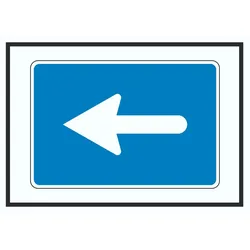In Pfeilrichtung fahren links Symbol A4 (210x297mm)
