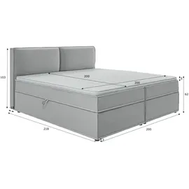 s-style möbel Uma 200 x 200 cm H3 Grau
