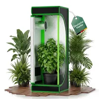 Kingpower Grow Zelt für Pflanzen Zuchtzelt Gewächshaus Box Zuchtschrank Garten Anzucht Gemüse Kräuter Grow Schrank Indoor Blumen klein Tomaten Hydro Green, Größe:40 x 40 x 120 cm (01)