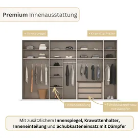 Rauch Drehtürenschrank Montclar 350 x 223 x 60 cm Schwarz