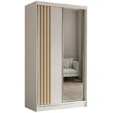 masseno Schwebetürenschrank NELVIA 120 x 216 x 61 cm Weiß
