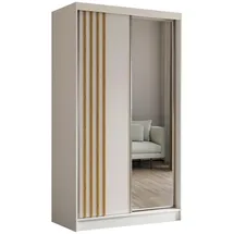 masseno Schwebetürenschrank NELVIA 120 x 216 x 61 cm Weiß