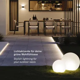 s.luce Garten Außenkugel Globe pro Kunststoff, Metall Ø 50 cm 1 Stück weiß