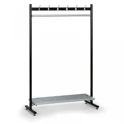 Biedrax Garderobenständer mit Haken, beidseitig V4308 mit Rost
