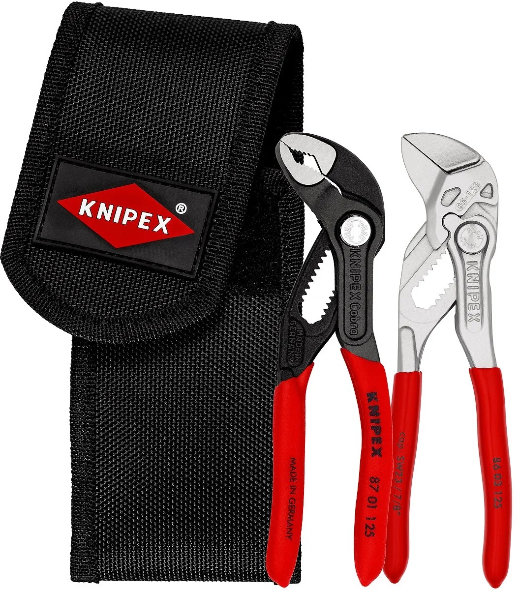 KNIPEX Mini-Zangenset in Werkzeuggürteltasche 153 mm - 002072V04