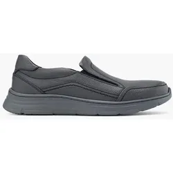 Leder Slipper - Herren - grau