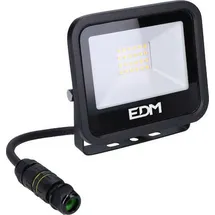 EDM led-scheinwerfer 20w 1520lm 4000k tageslicht schwarz serie 12,4x10,6x2,8cm Edm