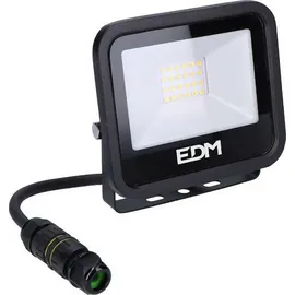 EDM led-scheinwerfer 20w 1520lm 4000k tageslicht schwarz serie 12,4x10,6x2,8cm Edm