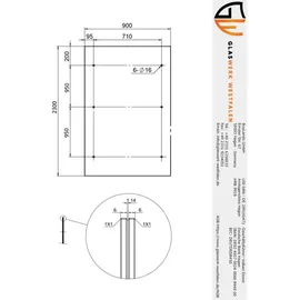 Buylando Vordach 230 x 90 cm klarglas