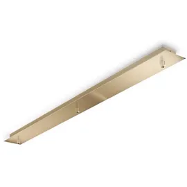 Ideal Lux Baldachin LINEAR STANDARD, eckig, 88cm, 3-fach, Überstand-Blende, messing brüniert IDEA-249285