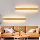 ZMH LED Wandleuchte 100 CM 36W Holz
