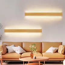 ZMH LED Wandleuchte 100 CM 36W Holz