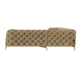 S-Style Chesterfield Ecksofa Natalie ¦ beige ¦ Maße (cm): B: 323 H: 75