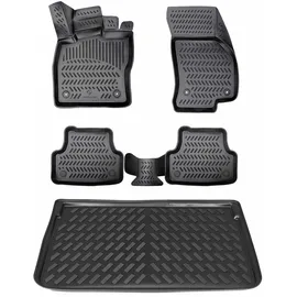 Elmasline 3D Gummimatten & Kofferraumwanne Set für BMW IX1 2022-2025 (U11 BEV) Zubehör | Zubehör Fußmatten Kofferraum | PASST NUR IN Elektro-Version!